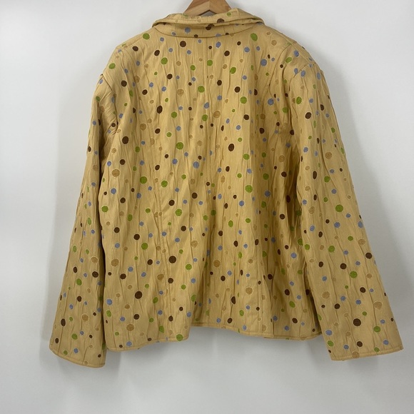 Boho elegant polka dot design artsy button front blazer jacket - Picture 12 of 14